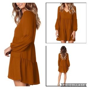 Flowy Summer VNeck Bell sleeve dress